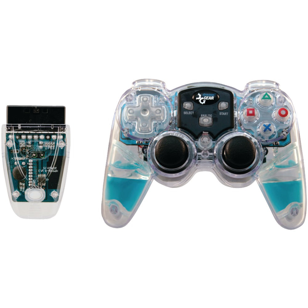 dreamGEAR(R) DGPN-524 Lava Glow Wireless Controller for PlayStation(R)2 (Blue)