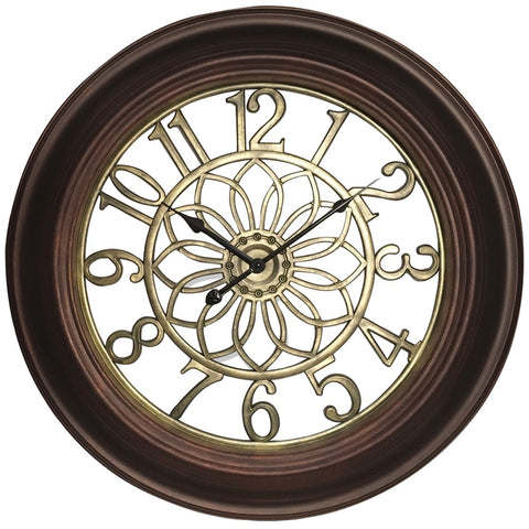 Westclox(R) 32946B 22.75"" Wall Clock with Antique Bronze & Gold Finish