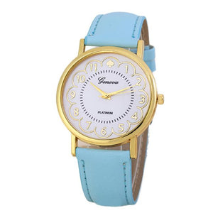 Women Watches Leather Band Analog Quartz Wrist Watch LB