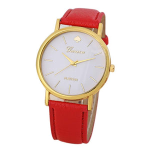 Women Watches Leather Band Analog Quartz Wrist Watch RD