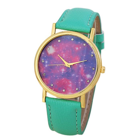 Women Watches Leather Band Analog Quartz Wrist Watch SB