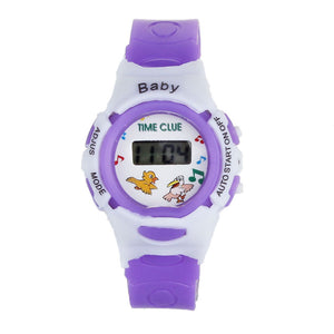 Boys Girls Students Time Electronic Digital Wrist Sport Watch Purple