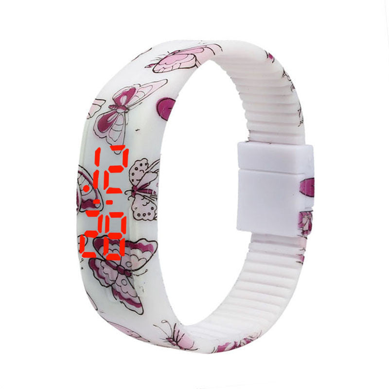 Ultra Thin Men Girl Sports Silicone Digital LED Bracelet Wrist Watch