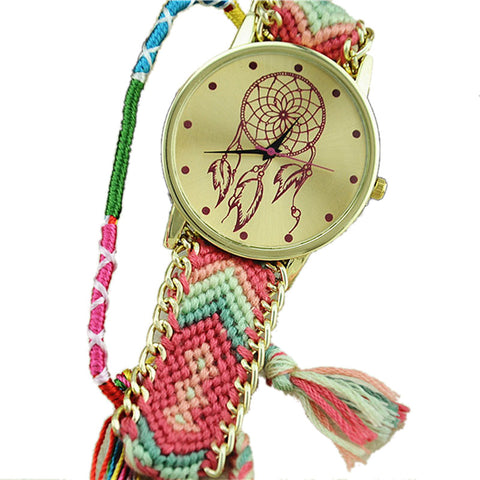 Dreamcatcher Friendship Bracelet Watches Women Braid Dress Watches GN+Hot