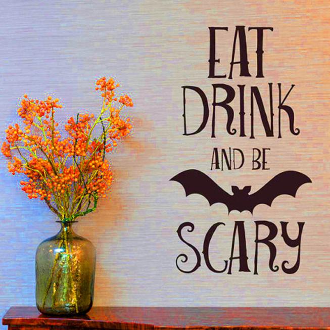 Halloween Letters Wall Sticker Window Home Decoration Decal Decor