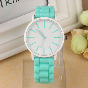 Silicone Rubber Jelly Gel Quartz Analog Sports Women Wrist Watch Unisex