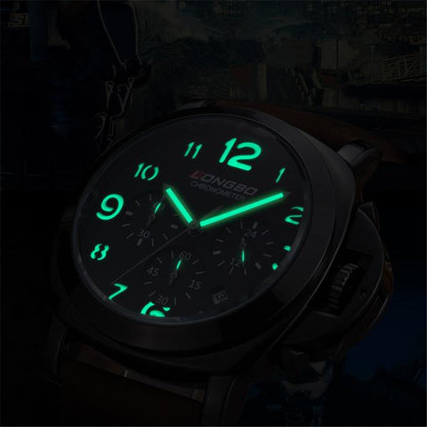 Shipping from USALONGBO Multi-functional waterproof sports leisure men's watch luminous belt really watch