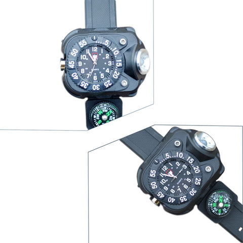 LED Waterproof Indicator Shows Rechargeable Watch Flashlight