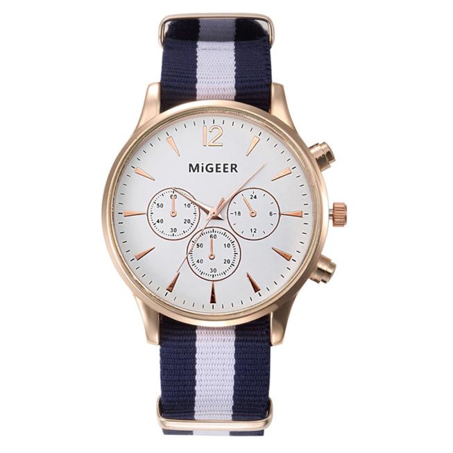 Luxury Fashion Canvas Mens Analog Watch Wrist Watches