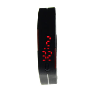 Ultra Thin Men Girl Sports Silicone Digital LED Sports Bracelet Wrist Watch