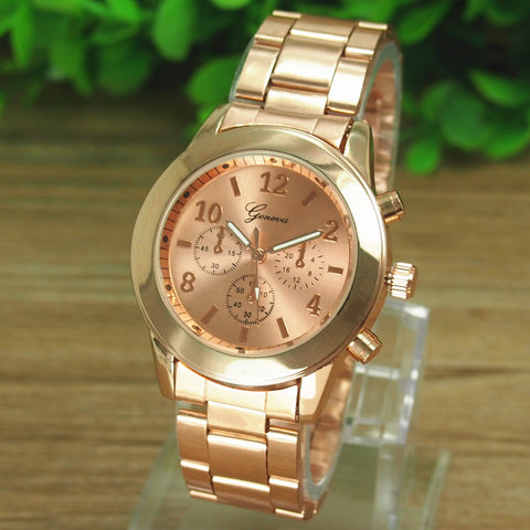 Geneva Ladies Women Girl Unisex Stainless Steel Quartz Wrist Watch