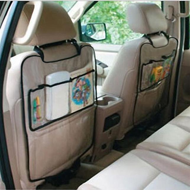 Car Auto Seat Back Protector Cover For Children Kick Mat Storage Bag