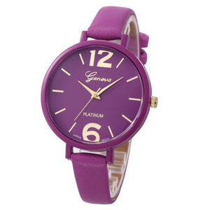 Geneva Women Faux Leather Analog Quartz Wrist Watch