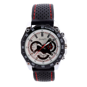 Fashion Men Date Black Silicone Rubber Band Quartz Analog Sport Wrist Watch D