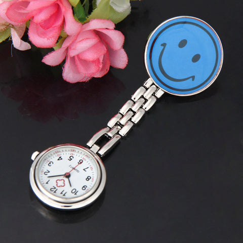 Nurse Clip-on Fob Brooch Pendant Hanging Smile Face Watch Pocket Watch New