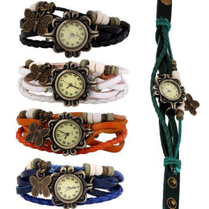 New Wholesale Lot of 5pcs Womens Girls Butterfly Bracelet Wrist Watches