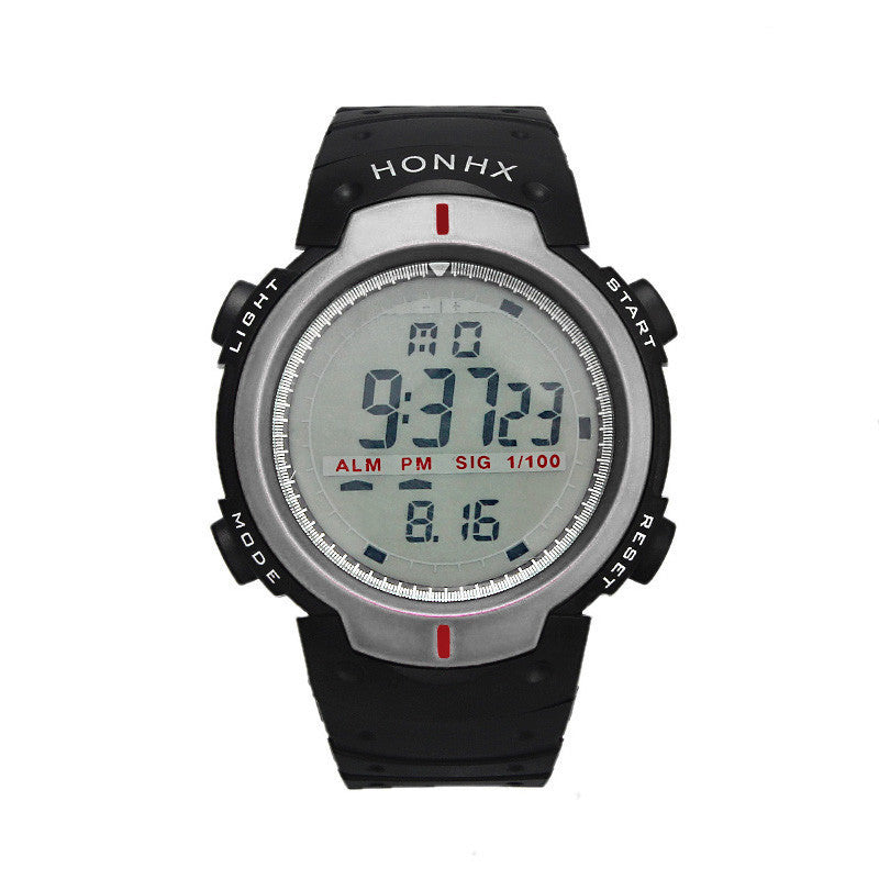 Waterproof Outdoor Sports Men Digital LED Quartz Alarm Wrist Watch