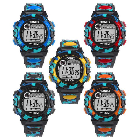 Kids Child Boy Girl Multifunction Waterproof Sports Electronic Watch Watches