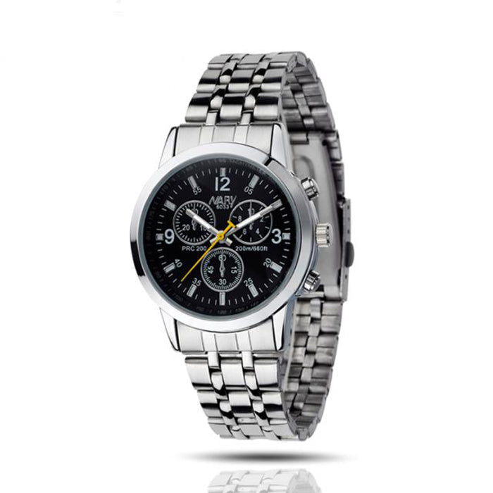 1PC Luxury Waterproof Stainless Steel Quartz Business Man Wrist Watch