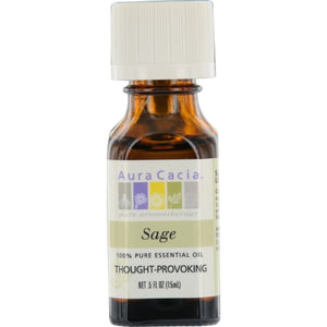 ESSENTIAL OILS AURA CACIA by Aura Cacia SAGE-ESSENTIAL OIL .5 OZ