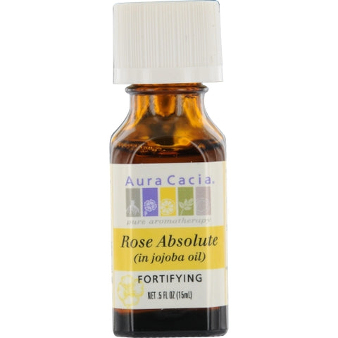 ESSENTIAL OILS AURA CACIA by Aura Cacia ROSE ABSOLUTE IN JOJOBA OIL .5 OZ