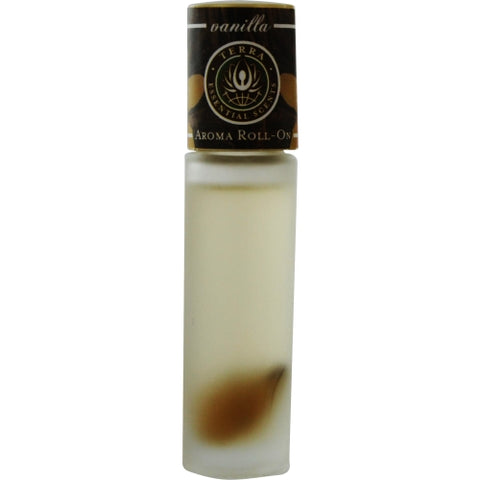 TERRA ESSENTIAL SCENTS by Terra Essential Scents VANILLA AROMA ROLL ON - ESSENTIAL OILS OF VANILLA WITH TIGER EYE GEMSTONES IN JOJOBA OIL .33 OZ