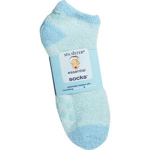 SPA ACCESSORIES by Spa Accessories ESSENTIAL MOIST SOCKS WITH JOJOBA & LAVENDER OILS (BLUE)