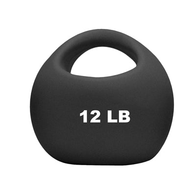 Cando Massage Fitness Equipment One Handle Medicine Ball - 12 Lb - Black