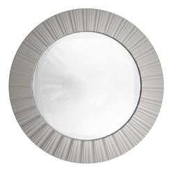 20"" Simply Elegant Silver Fluted Frame Round Wall Mirror